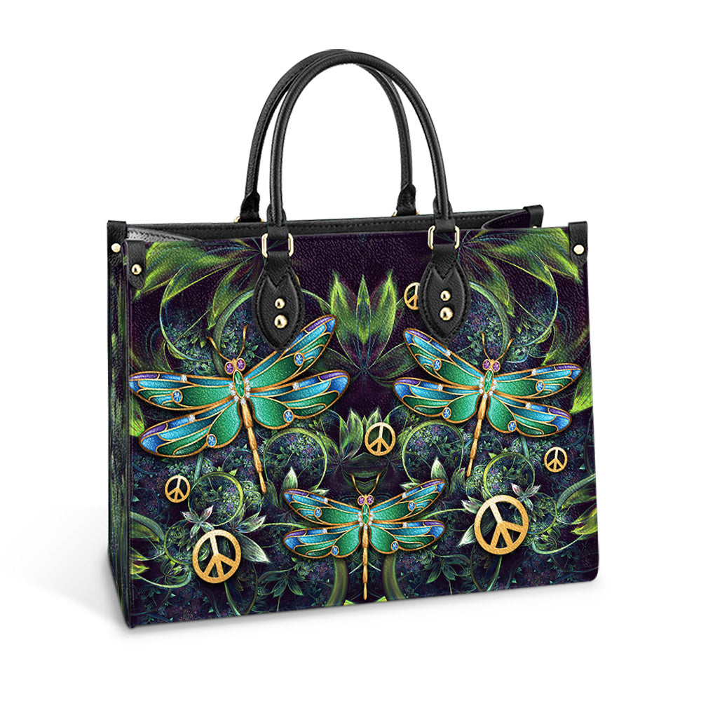 Hippie Dragonfly 2 Leather Bag - Women's Pu Leather Bag - Best Mother's Day Gifts