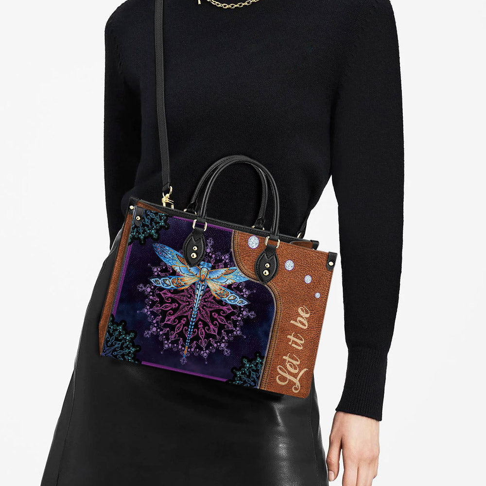 Hippie Dragonfly Let It Be 1 Leather Bag - Women's Pu Leather Bag - Best Mother's Day Gifts