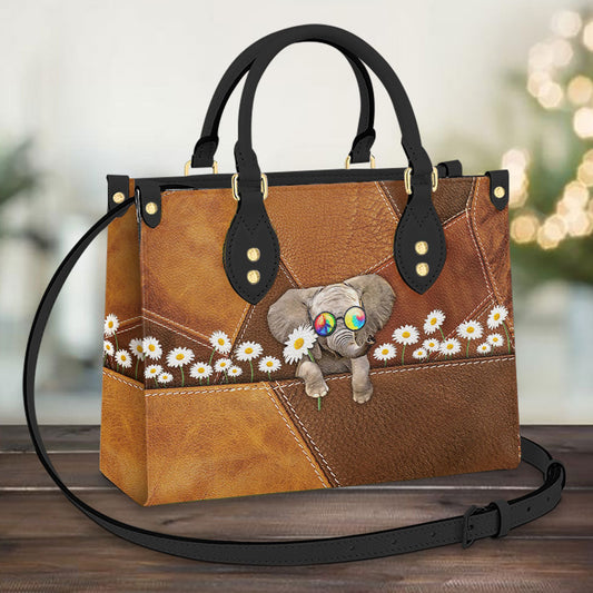 Hippie Elephant Daisy Leather Bag - Women's Pu Leather Bag - Best Mother's Day Gifts