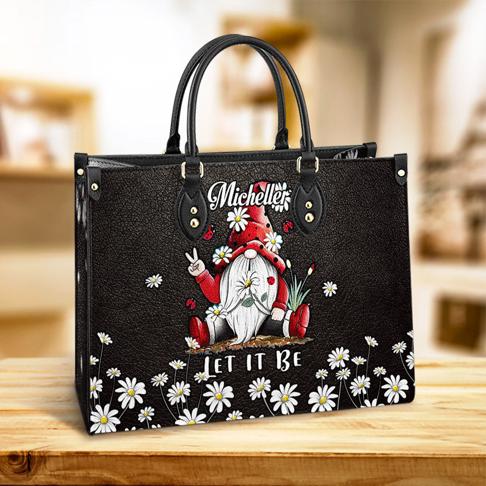 Hippie Gnome Let It Be 1 Leather Bag - Women's Pu Leather Bag - Best Mother's Day Gifts