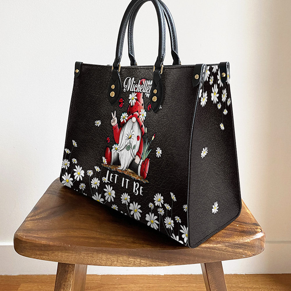 Hippie Gnome Let It Be 1 Leather Bag - Women's Pu Leather Bag - Best Mother's Day Gifts
