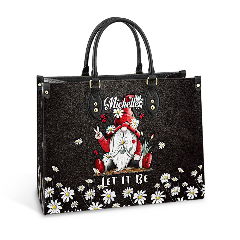 Hippie Gnome Let It Be 1 Leather Bag - Women's Pu Leather Bag - Best Mother's Day Gifts