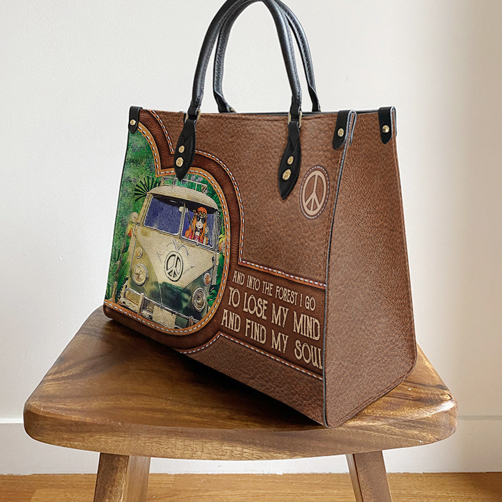 Hippie Into The Forest I Go Leather Bag - Women's Pu Leather Bag - Best Mother's Day Gifts