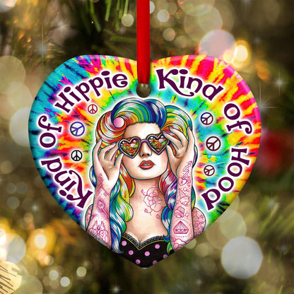 Hippie Kind Of Hippie Kind Of Hood Heart Ceramic Ornament - Christmas Ornament - Christmas Gift