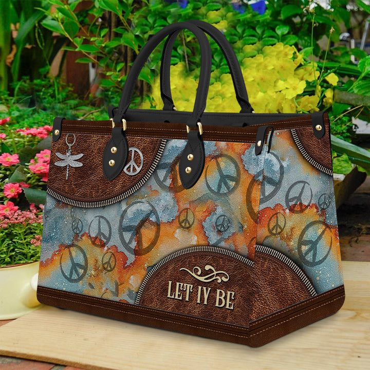 Hippie Let It Be Leather Bag - Women's Pu Leather Bag - Best Mother's Day Gifts