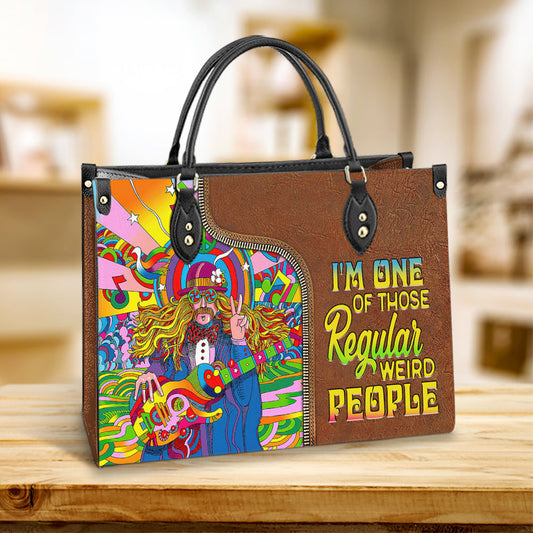 Hippie One Of Those Regular Weird People Leather Bag - Women's Pu Leather Bag - Best Mother's Day Gifts