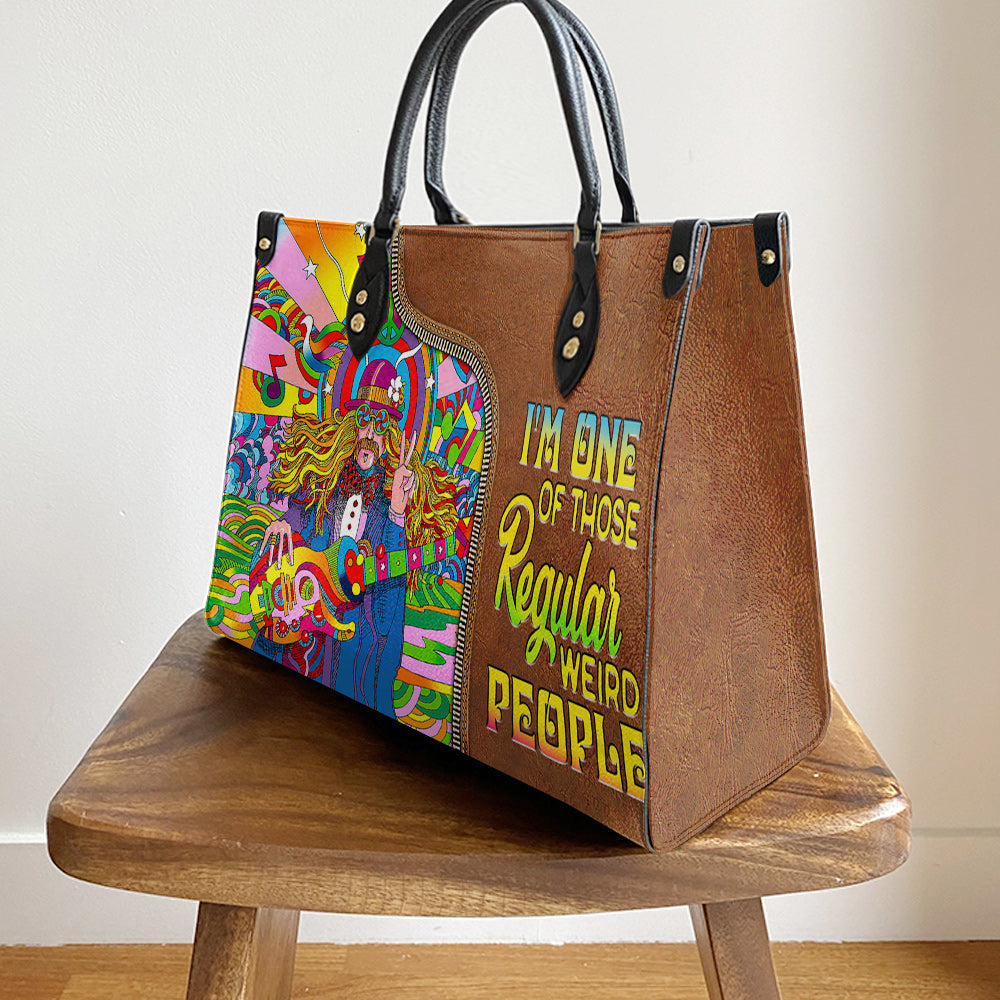 Hippie One Of Those Regular Weird People Leather Bag - Women's Pu Leather Bag - Best Mother's Day Gifts