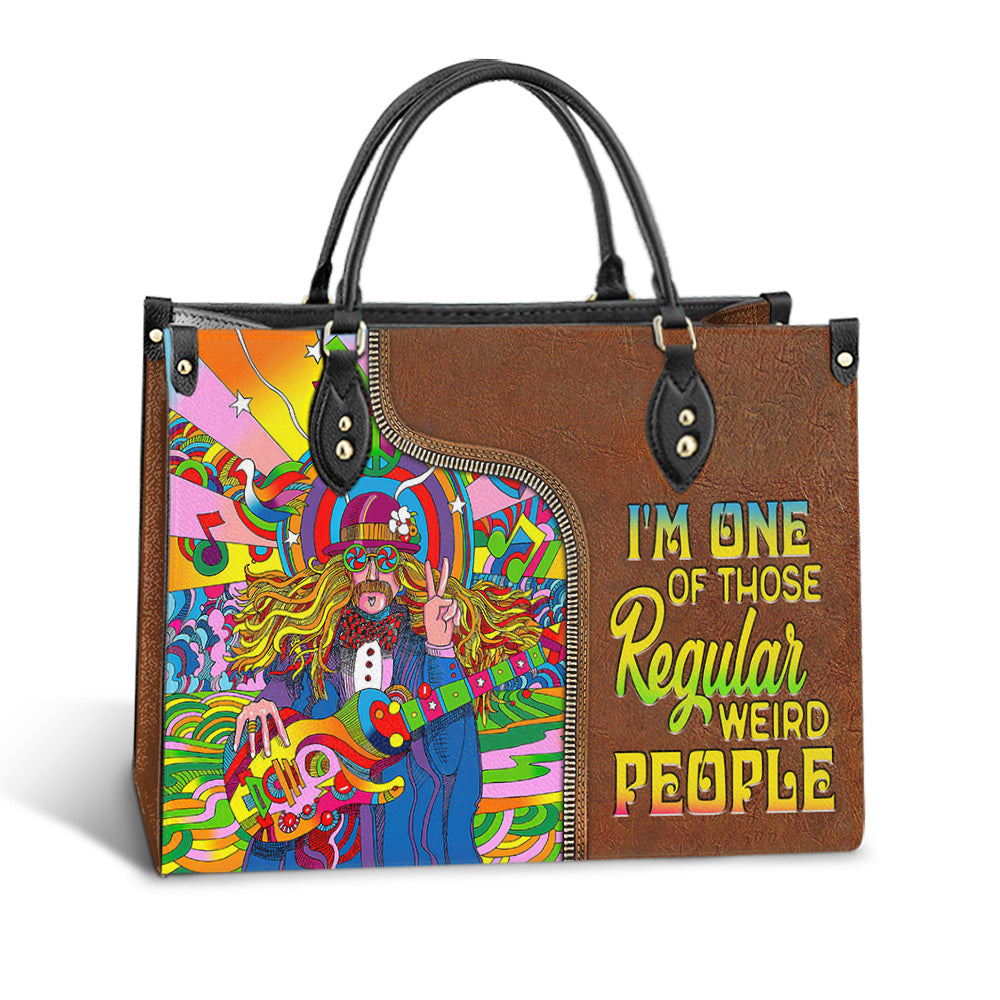 Hippie One Of Those Regular Weird People Leather Bag - Women's Pu Leather Bag - Best Mother's Day Gifts