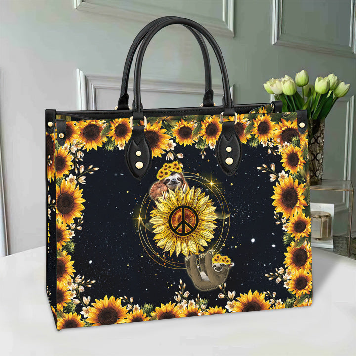 Hippie Sloth Leather Bag - Women's Pu Leather Bag - Best Mother's Day Gifts