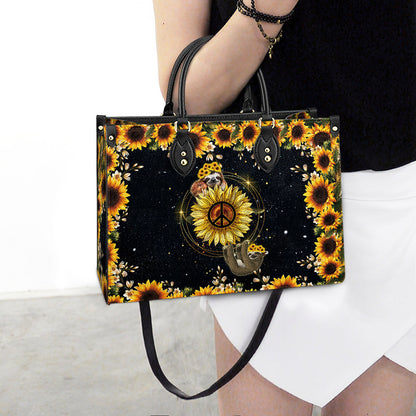 Hippie Sloth Leather Bag - Women's Pu Leather Bag - Best Mother's Day Gifts
