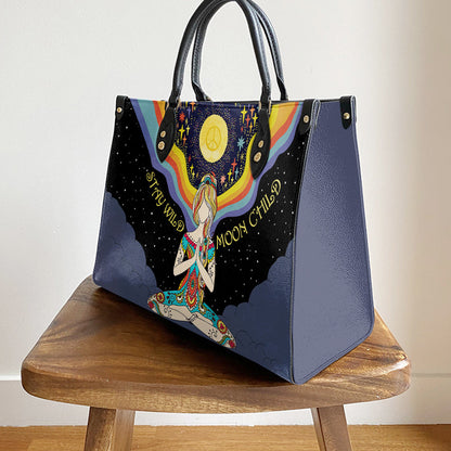 Hippie Stay Wild Moon Child Pu Leather Bag - Women's Pu Leather Bag - Best Mother's Day Gifts
