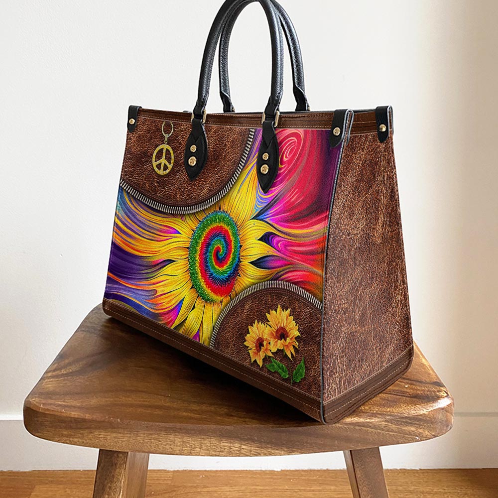 Hippie Sunflower Colorful Leather Bag - Women's Pu Leather Bag - Best Mother's Day Gifts