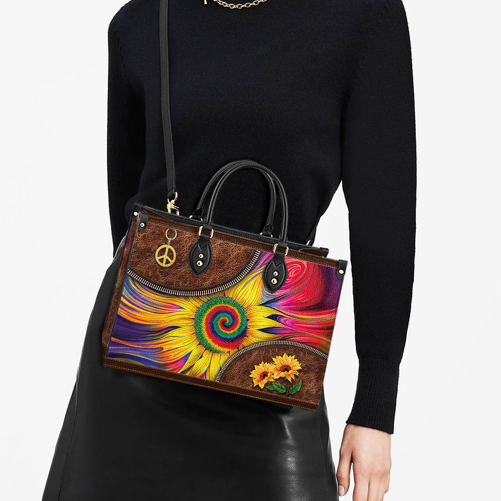 Hippie Sunflower Colorful Leather Bag - Women's Pu Leather Bag - Best Mother's Day Gifts