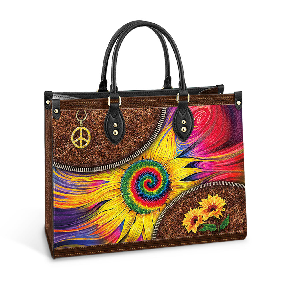 Hippie Sunflower Colorful Leather Bag - Women's Pu Leather Bag - Best Mother's Day Gifts