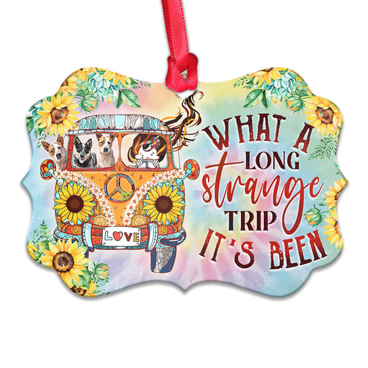 Hippie What A Long Strange Trip Its Been Metal Ornament - Christmas Ornament - Christmas Gift