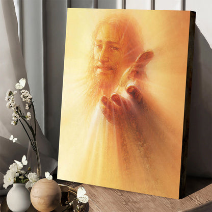 His Hand Is Stretched Out Still Canvas Wall Art - Jesus Picture - Jesus Portrait Canvas