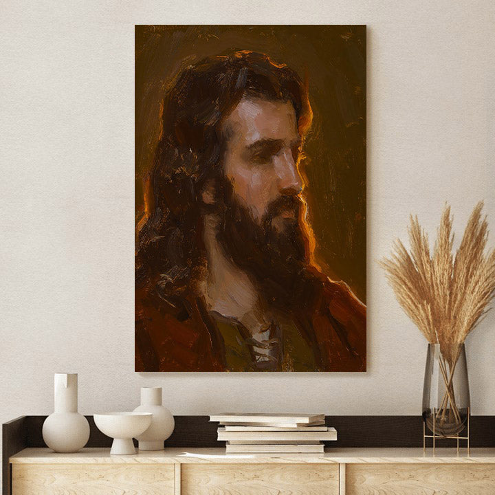 His Light Canvas Wall Art - Jesus Picture - Jesus Portrait Canvas