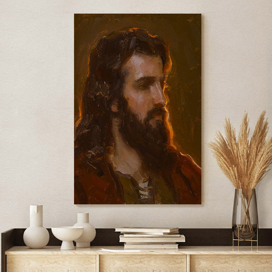 His Light Canvas Wall Art - Jesus Picture - Jesus Portrait Canvas