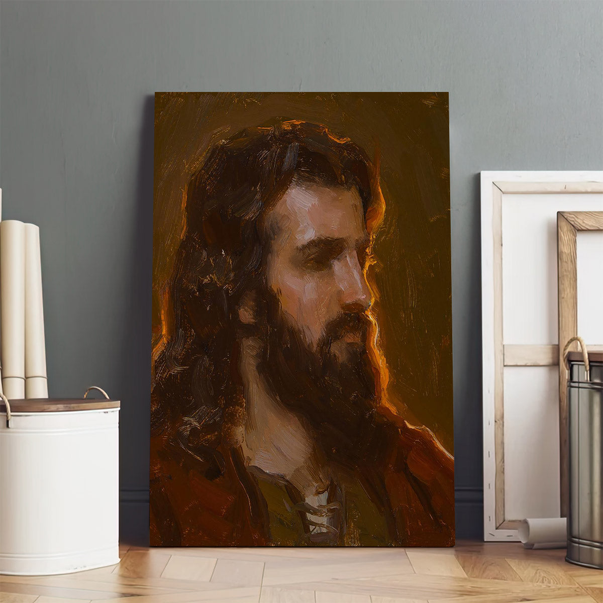 His Light Canvas Wall Art - Jesus Picture - Jesus Portrait Canvas