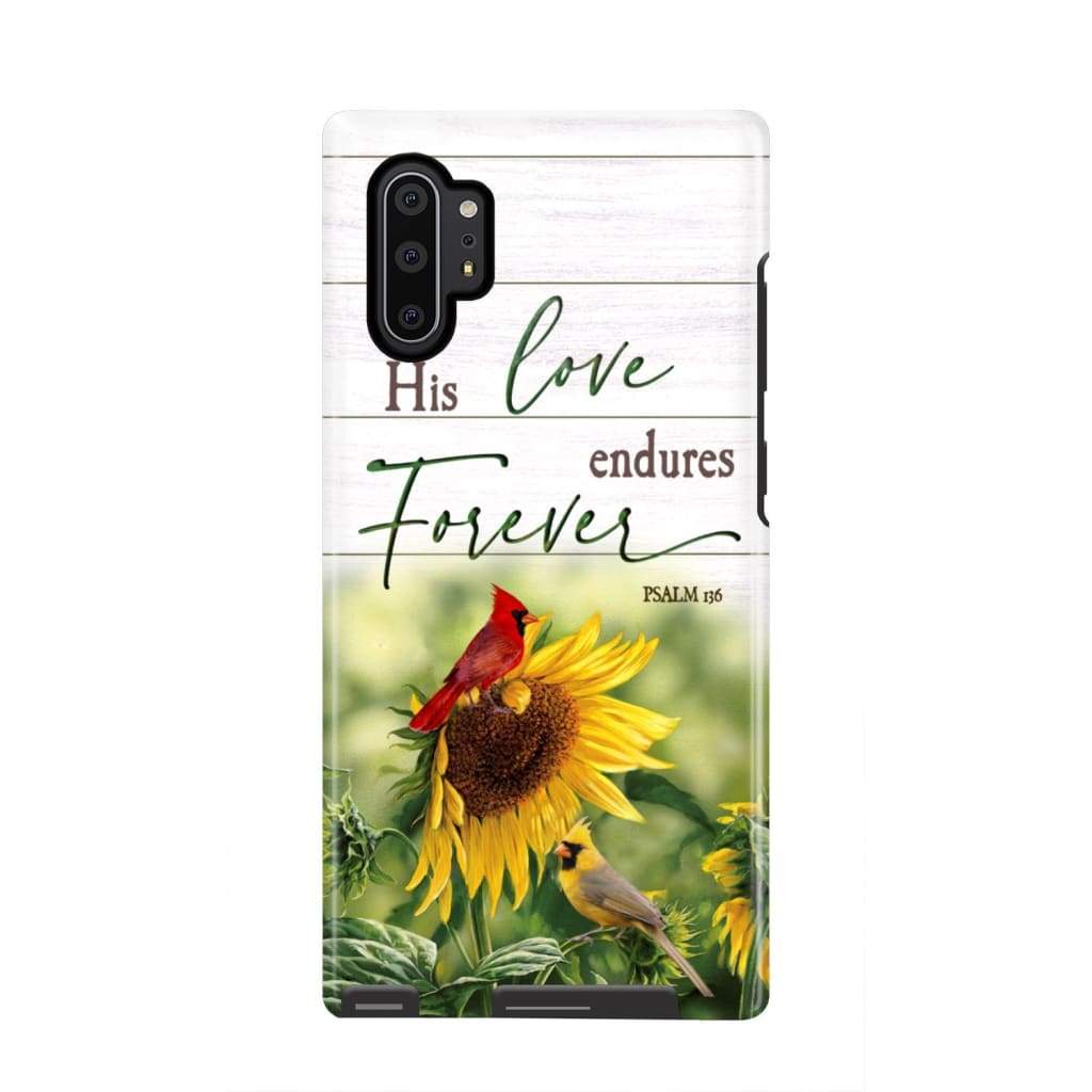 His Love Endures Forever Psalm 136 Bible Verse Phone Case - Scripture Phone Cases - Iphone Cases Christian