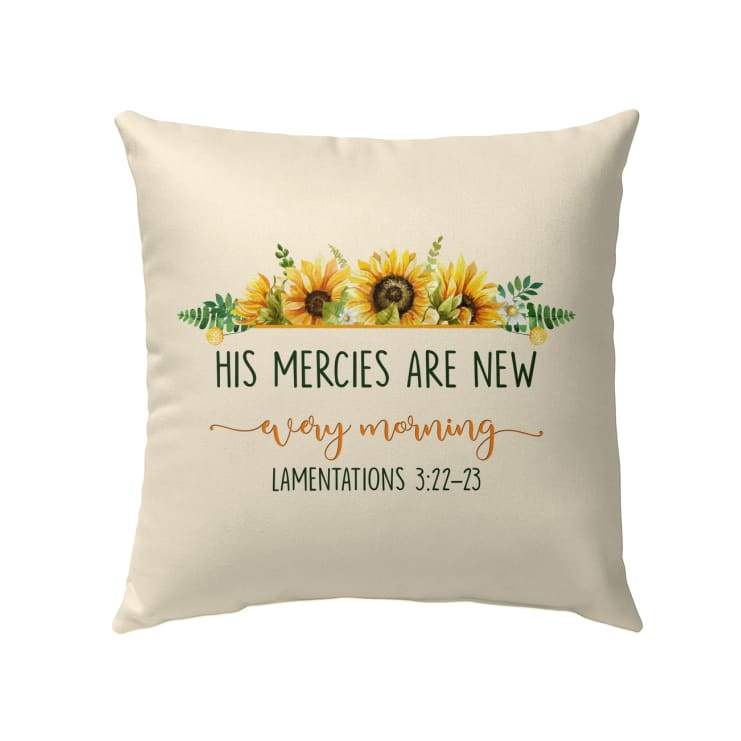 His Mercies Are New Every Morning Lam 322-23 Throw Pillow