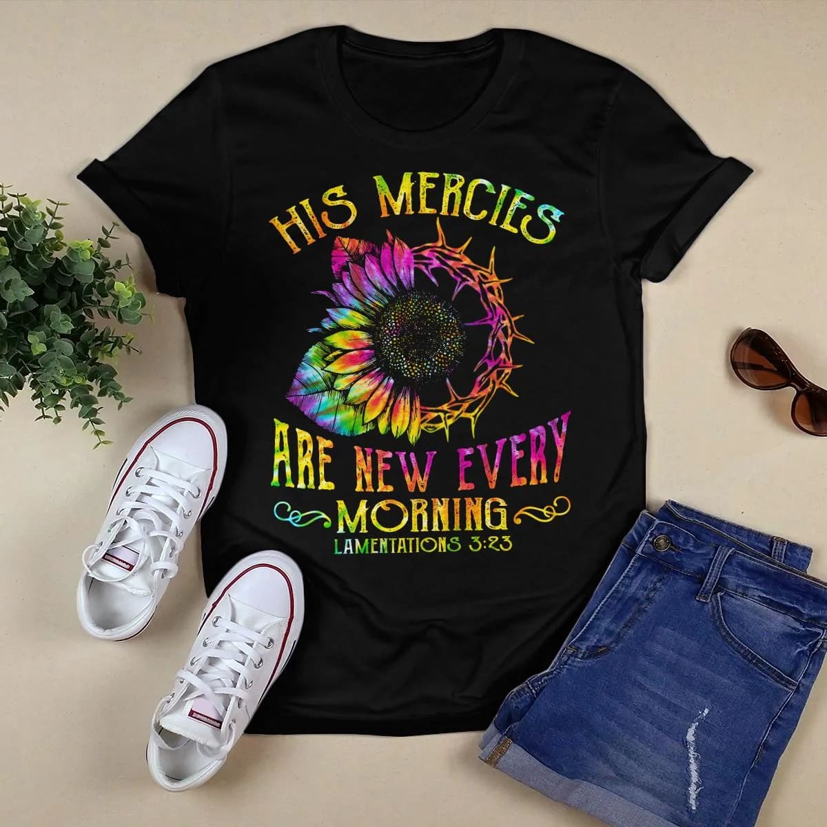 His Mercies Are New Every Morning T-Shirt, God T-Shirt, Jesus Sweatshirt Hoodie, Christian T-Shirt