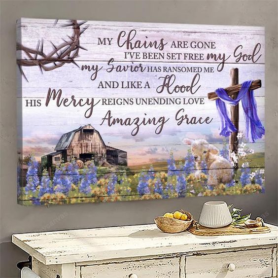 His Mercy Reigns Unending Love Jesus Canvas Wall Art - Christian Poster - Religious Wall Decor