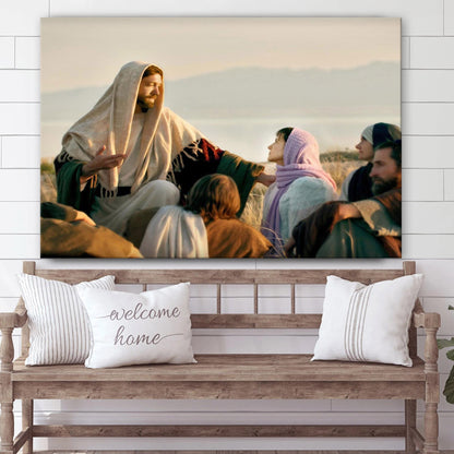 His Mother Shall Be Called Mary Canvas Wall Art - Jesus Picture - Christian Wall Decor
