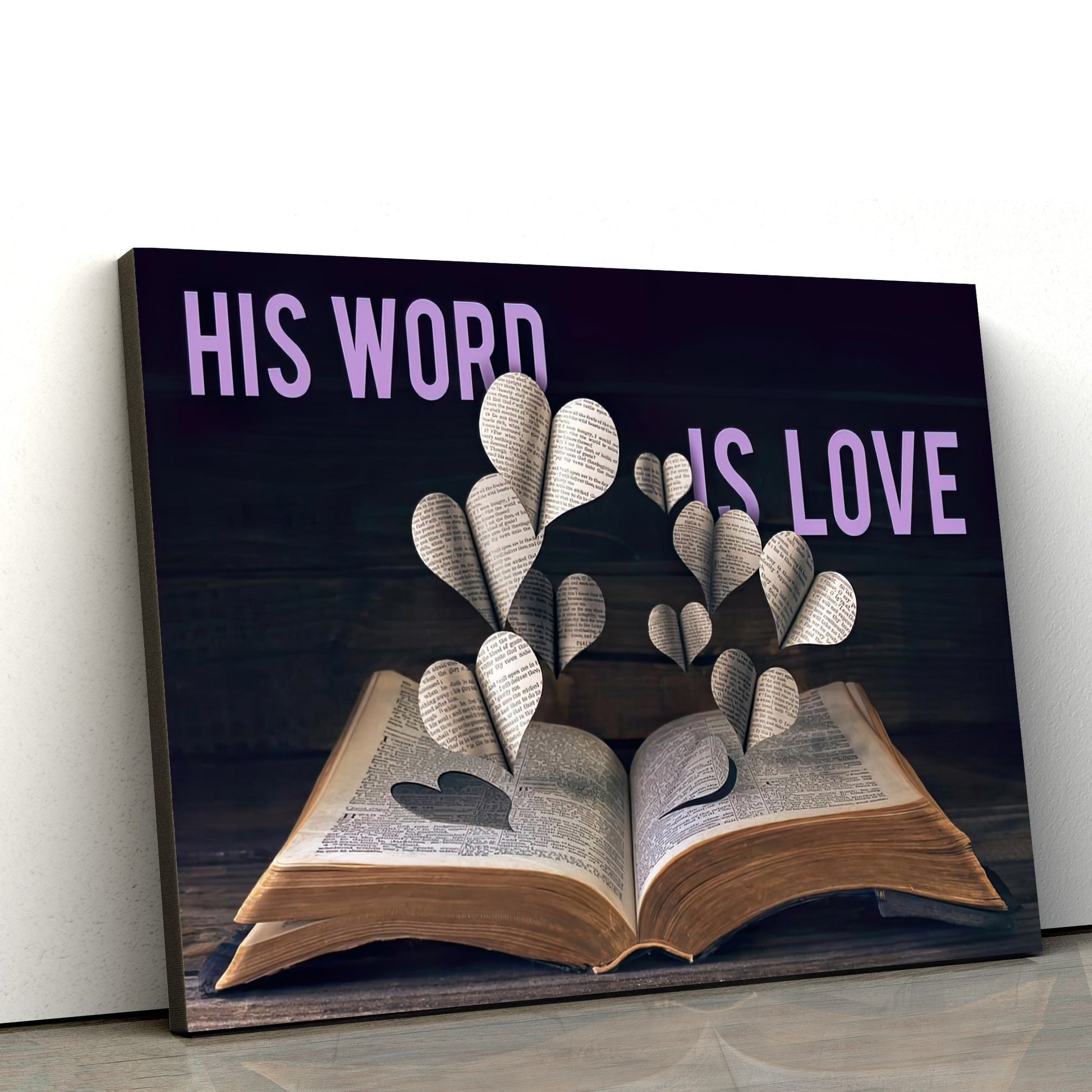 His Word Is Love Canvas Wall Art Decor - Religious Posters