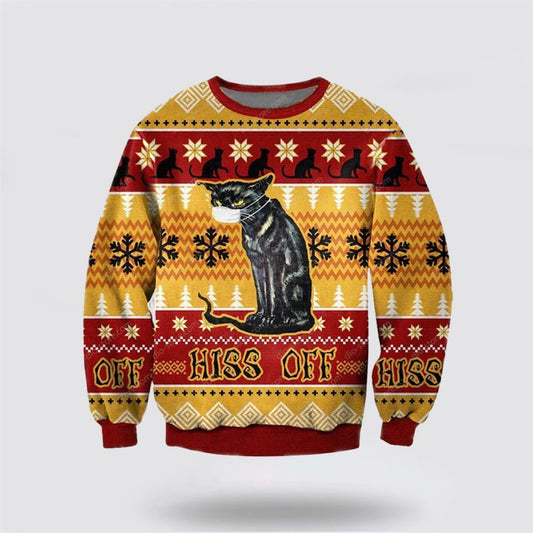 Hiss Off Cat 3D All Over Print Ugly Christmas Sweater For Men And Women, Best Gift For Christmas, Christmas Fashion Winter