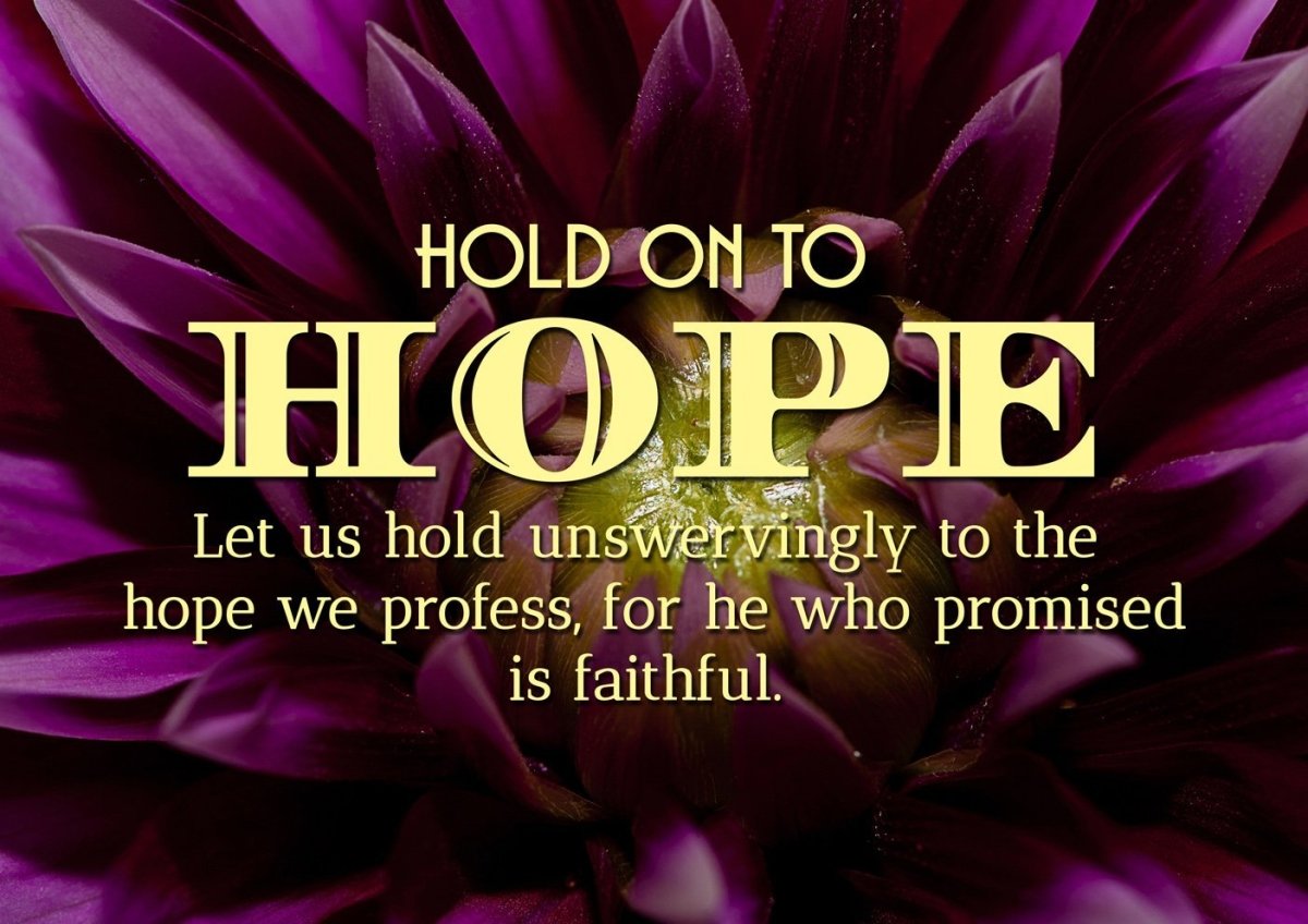Hold Onto Hope Wall Art Canvas Print - Christian Canvas Wall Art
