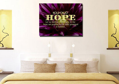 Hold Onto Hope Wall Art Canvas Print - Christian Canvas Wall Art