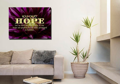 Hold Onto Hope Wall Art Canvas Print - Christian Canvas Wall Art