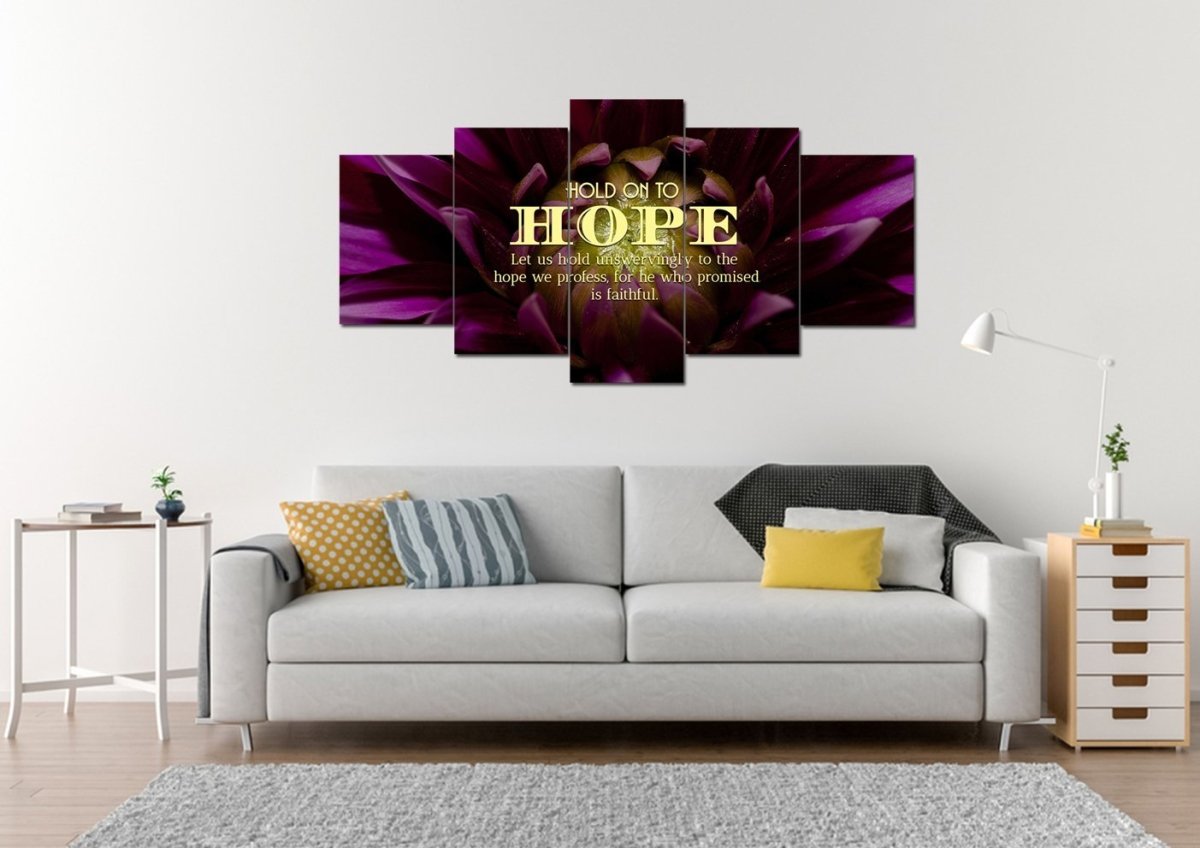 Hold Onto Hope Wall Art Canvas Print - Christian Canvas Wall Art
