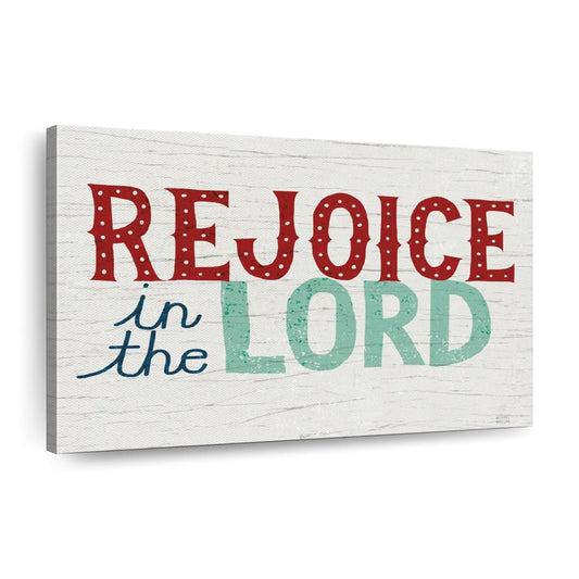 Holiday On Wheels Rejoice In The Lord Canvas Wall Art - Christian Canvas Wall Art - Religious Wall Art Canvas