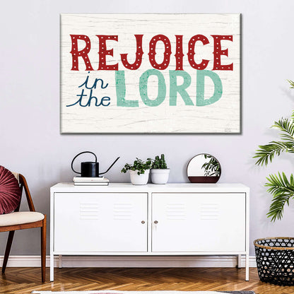 Holiday On Wheels Rejoice In The Lord Canvas Wall Art - Christian Canvas Wall Art - Religious Wall Art Canvas