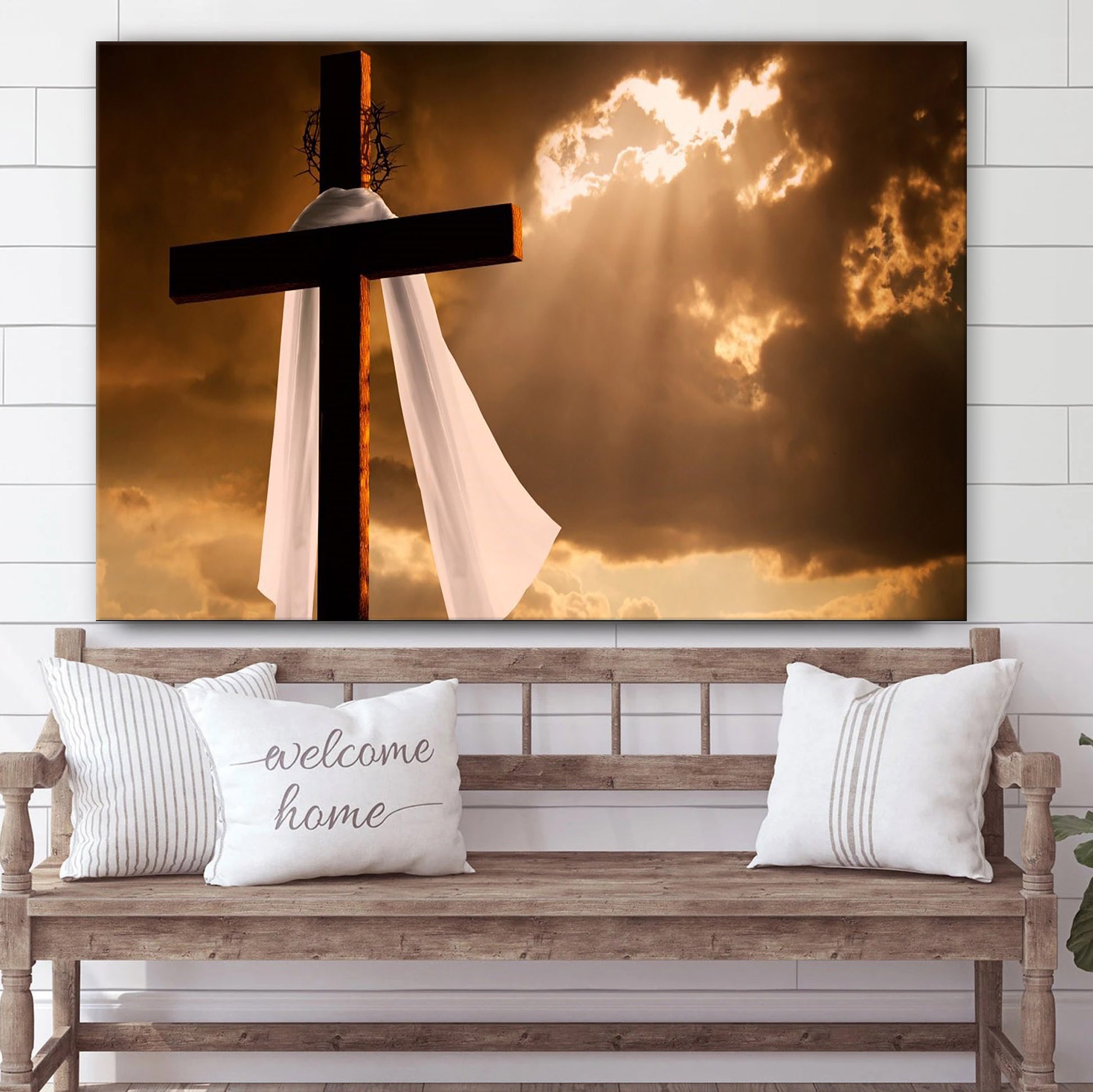 Holy Cross - Jesus Canvas Wall Art - Christian Wall Art