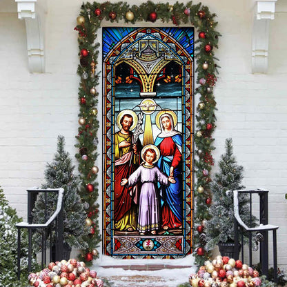 Holy Family Door Cover - Religious Door Decorations - Christian Home Decor