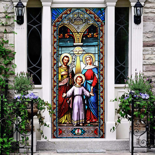 Holy Family Door Cover - Religious Door Decorations