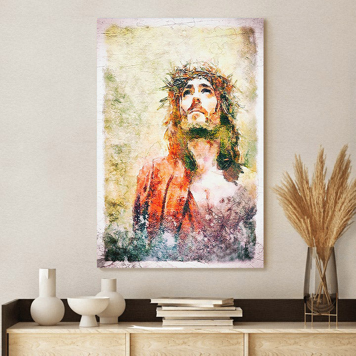 Holy Jesus Christ Canvas Wall Art Painting - Jesus Portrait Picture - Religious Gift - Christian Wall Art Decor