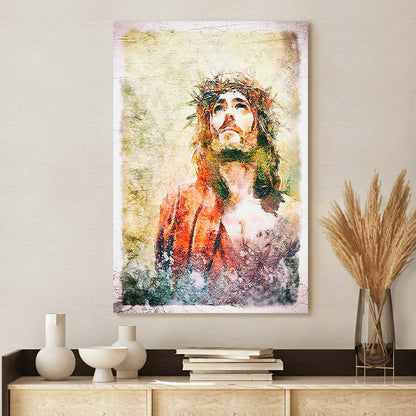 Holy Jesus Christ Canvas Wall Art Painting - Jesus Portrait Picture - Religious Gift - Christian Wall Art Decor