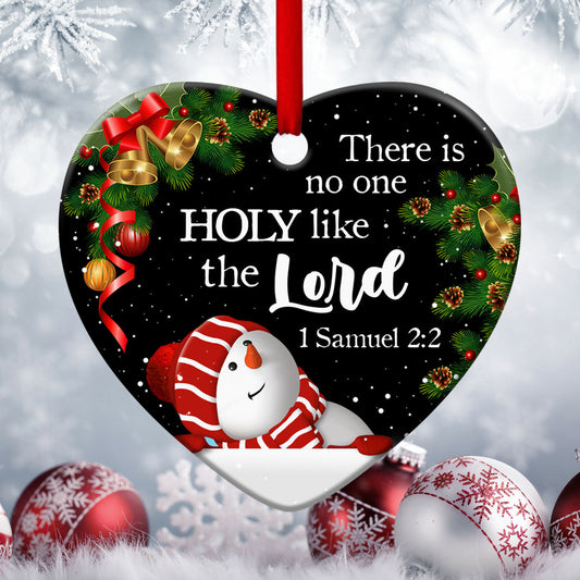 Holy Like The Lord - Unique Christmas Ceramic Heart Ornament - Christmas Decor - Funny Ornament
