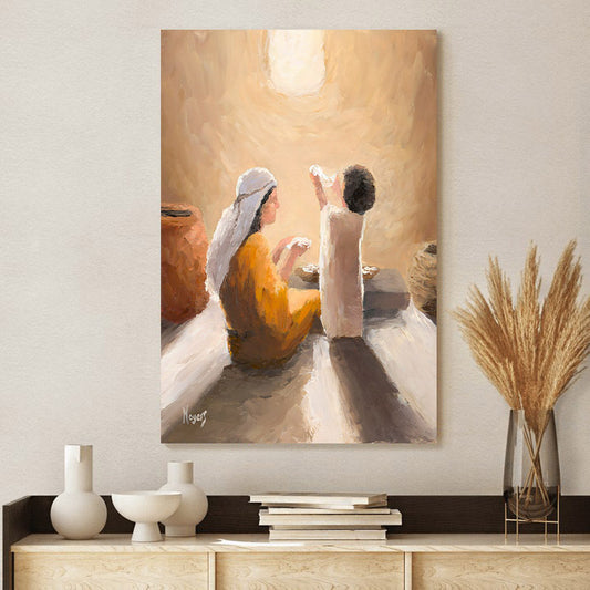 Holy Mother And Child Canvas Picture - Jesus Christ Canvas Art - Christian Wall Canvas