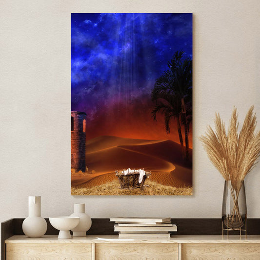Holy Night Portrait Canvas Wall Art - Christmas Gift