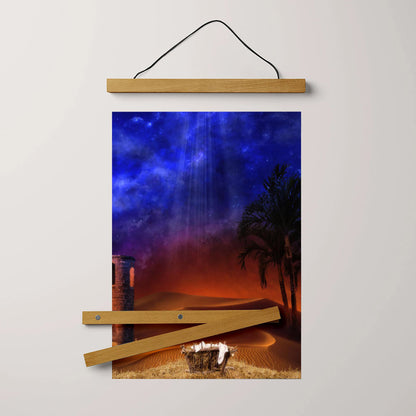 Holy Night Portrait Hanging Canvas Wall Art - Christmas Gift - Religious Canvas
