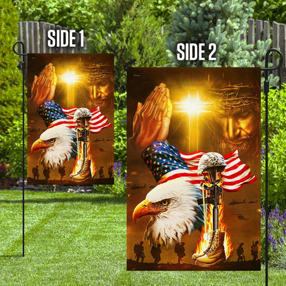 Home Of The Free Because Of The Brave Jesus Patriotism Flag - Outdoor Christian House Flag - Christian Garden Flags