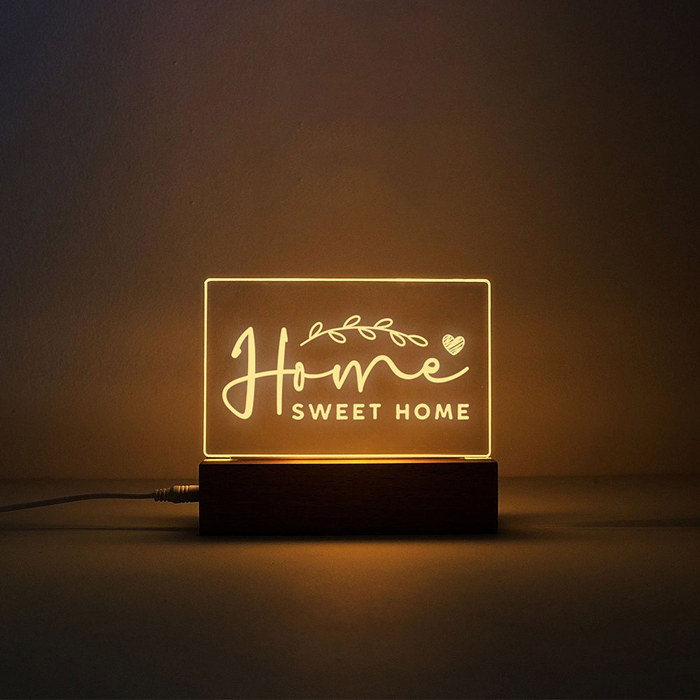 Home Sweet Home Led Night Light - Bible Verse Led Light - New Home Gift - Gift For Christian