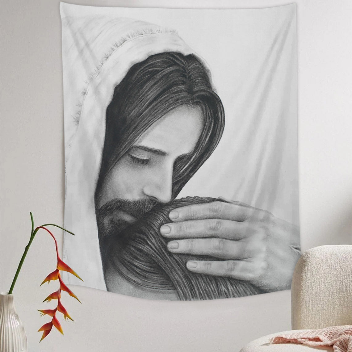 Home Tapestry - Jesus Picture - Religious Tapestry - Christian Tapestry Wall Hangings