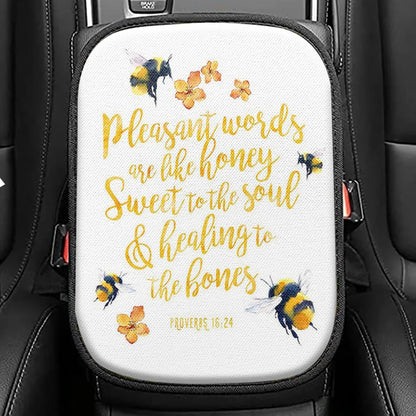 Honey Bee Seat Box Cover, Pleasant Words Are Like Honey, Proverbs 16 24 Christian Car Interior Accessories