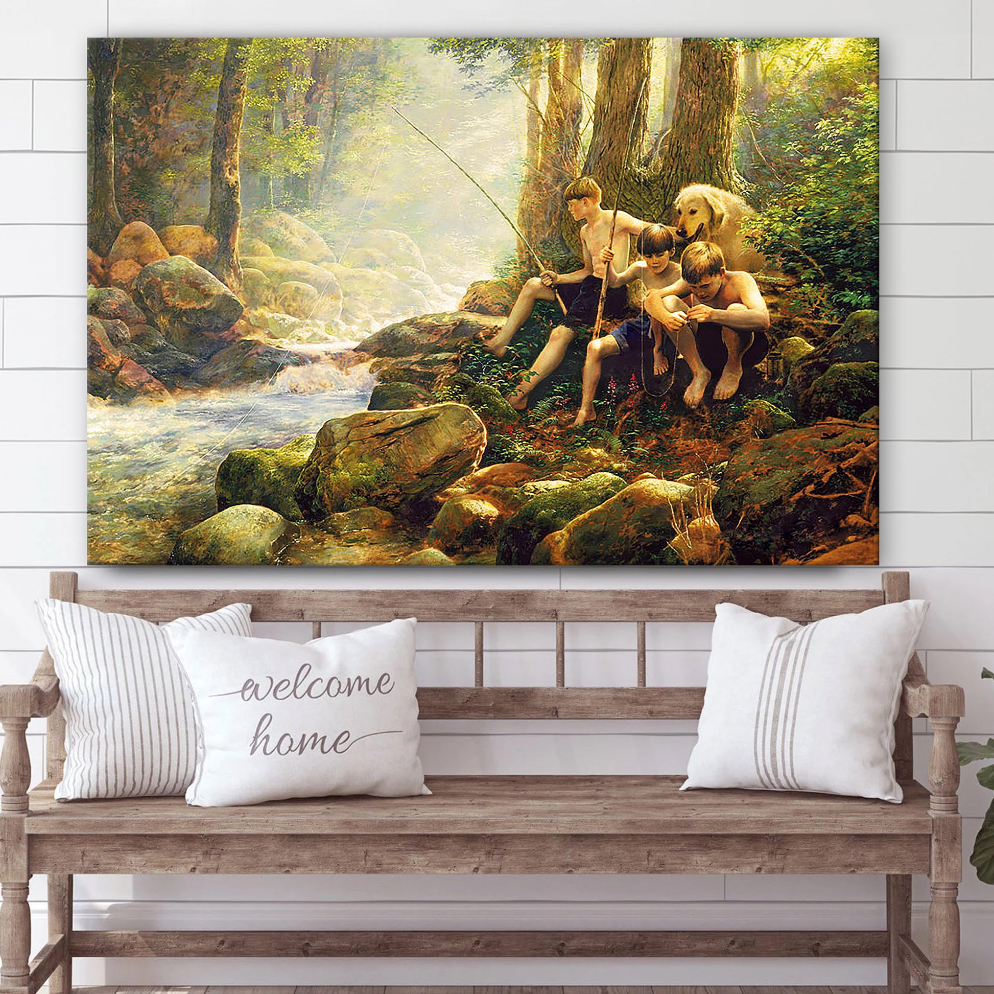 Hook Line And Summer Canvas Pictures - Jesus Canvas Pictures - Christian Wall Art